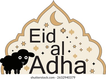 Eid al-Adha Celebration with Sheep Design
