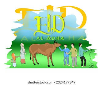 EID AL-ADHA, a cow brought by residents to be slaughtered as an Eid al-Adha sacrifice