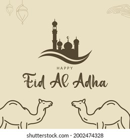 Eid al-Adha design with a gray background