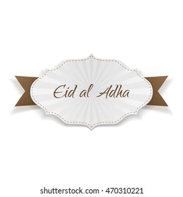 Eid al-Adha greeting paper Banner