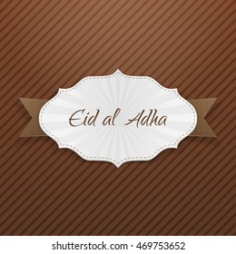 Eid al-Adha greeting paper Tag