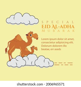 Eid al-Adha greeting template design