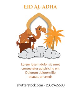 Eid al-Adha greeting template design