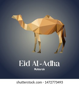 Eid Al-Adha greetings with camel art