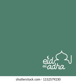 Eid al-Adha Handwritten lettering or Arabic Calligraphy  , for greeting card or graphic element
