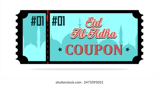 Eid al-Adha holiday background with colors and illustration objects that are typical of the celebration