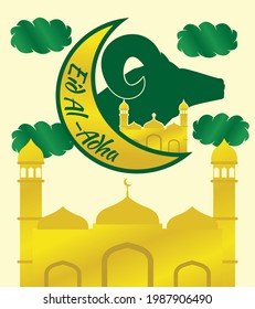 Eid al-Adha illustration design for your design project needs
