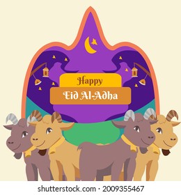 Eid al-Adha Illustration with Goat