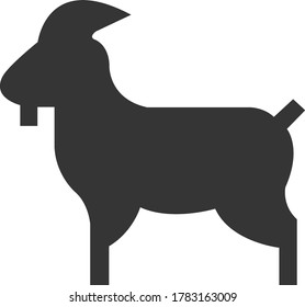 Eid al-Adha Lamb sheep goat. Farm animals - Lamb or Sheep side view profile. Feast of the Sacrifice Greeting Eid al-Adha Mubarak Islamic holiday. Vector Illustration
