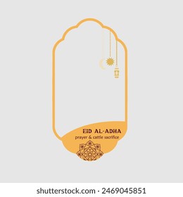 Eid Al-Adha logo vector graphic illustration on background