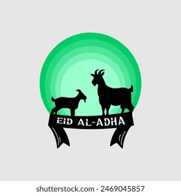 Eid Al-Adha logo vector graphic illustration on background