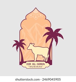 Eid Al-Adha Logo Vektorgrafik grafische Illustration auf Hintergrund
