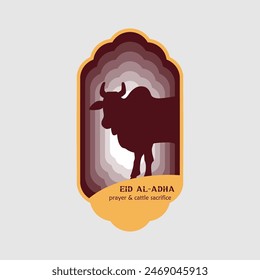 Eid Al-Adha Logo Vektorgrafik grafische Illustration auf Hintergrund