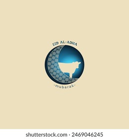 Eid Al-Adha logo vector graphic illustration on background