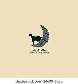 Eid Al-Adha logo vector graphic illustration on background