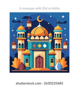 Eid al-Adha Mosque Illustration vector