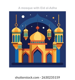 Eid al-Adha Mosque with Lanterns