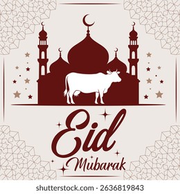 Eid Al-Adha Mubarak Greeting Card Vector illustration Design