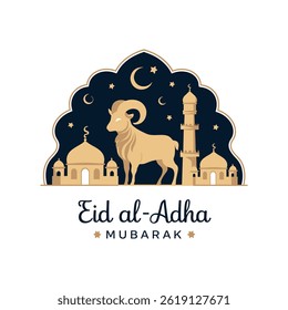 Eid al-Adha Mubarak Islamic Holiday Celebration