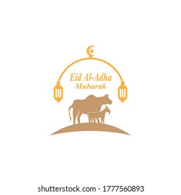Eid Al-Adha mubarak logo vector