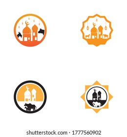 Eid Al-Adha mubarak logo vector