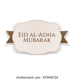 Eid al-Adha Mubarak paper Banner