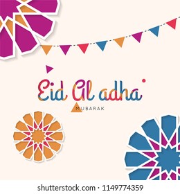 Eid Al-adha, muslim sacrifice festival. Vector eps 10