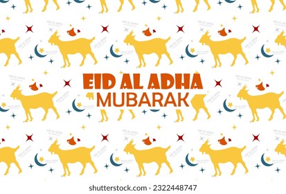 eid al-adha diseño de arte vectorial sin fisuras
