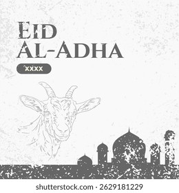 Handgezeichneter Eid Al-Adha-Vorlagenvektor