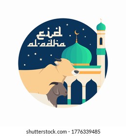 Eid al-Adha vector logo background