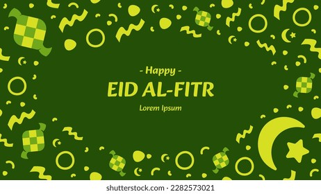 Vector de plantilla de banner Eid Al-Fitr