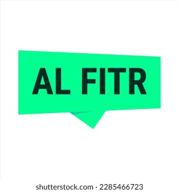 Eid Al-Fitr Countdown Green Vector Callout Banner with Days Left Until Celebration