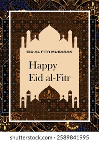 Eid al-Fitr greeting card batik design