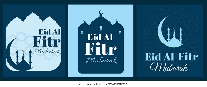 Eid al-fitr horizontal banner vector flat design

