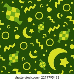 Eid Al-Fitr Islamic Vector Seamless Pattern