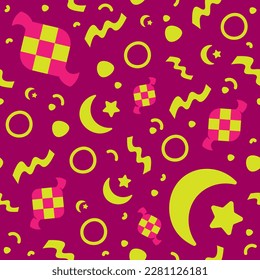 Eid Al-Fitr Islamic Vector Seamless Pattern	
