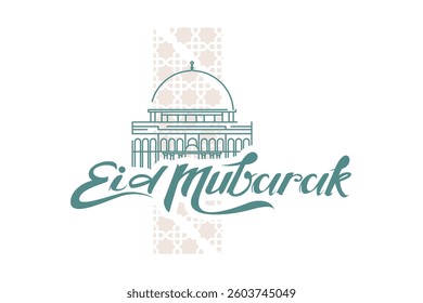 Eid al-Fitr Mubarak vector illustration. suitable for greeting card, poster and banner