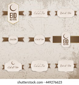 Eid al-Fitr realistic Design Elements Set