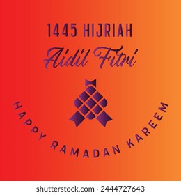 Eid al-fitr vector background. Islamic illustration for holiday Ramdan and Eid  Mubbarak background. Fit for banner, backdrop, greeting card, cover. 