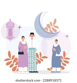 Diseño de ilustración vectorial Eid Al-Fitr