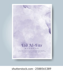 Eid al-fitr with watercolor background. Abstract illustration