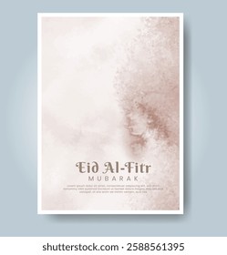 Eid al-fitr with watercolor background. Abstract illustration