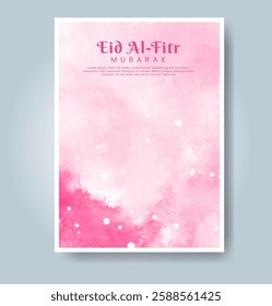 Eid al-fitr with watercolor background. Abstract illustration