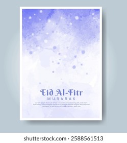 Eid al-fitr with watercolor background. Abstract illustration