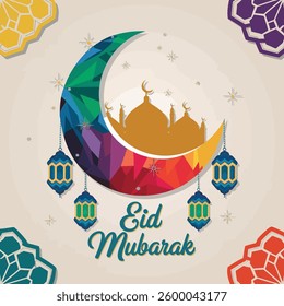 Eid Card Design, Vector Design