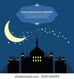 Eid Celebration Card with Vectors
