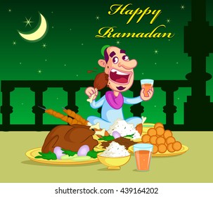 Eid celebration cartoon