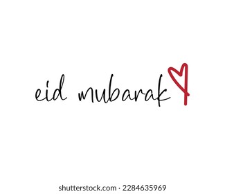 Eid celebration typography cards. Isolated Eid prints.