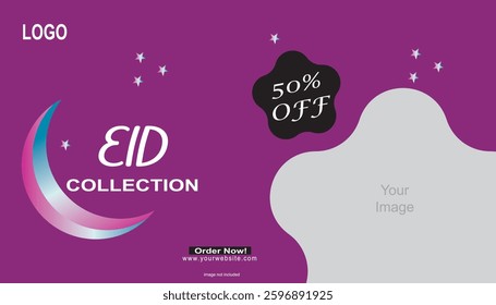 Eid Collection Special Offers and Discounts on Arabian Fashion Banner Template