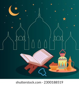 Eid Day Concept Vector Illustration